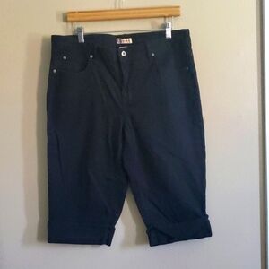 Faded Glory Stretch Black Capri Pants
